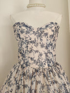 Sexy A Line Sweetheart Floral Holiday Dress Travel Vacation Dresses Birthday Dress