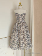 Sexy A Line Sweetheart Floral Holiday Dress Travel Vacation Dresses Birthday Dress