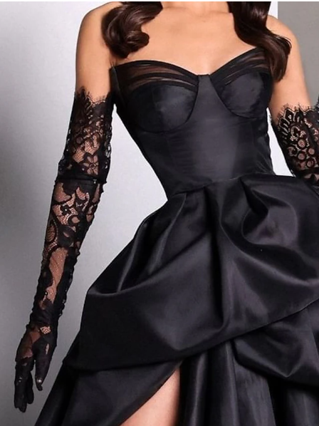 Sexy Ball Gown Strapless Burgundy Long Slit Party Dress Prom Dress