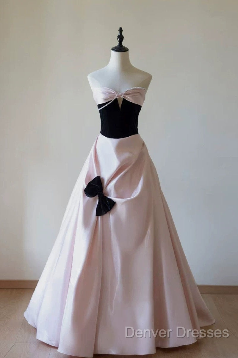 Sexy Ball Gown Sweetheart Neckline Pink Satin Evening Dress Prom Dress