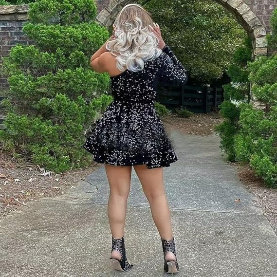 Sexy Birthday Dress Black Sequin Homecoming Dress Birthday Outfits