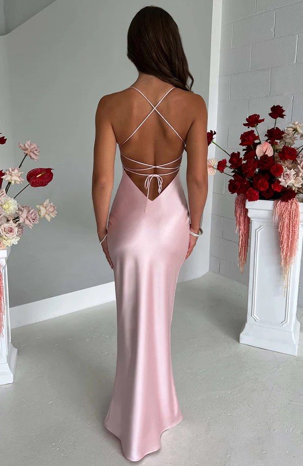 Sexy Birthday Dress Pink Halter Prom Dress Birthday Outfits
