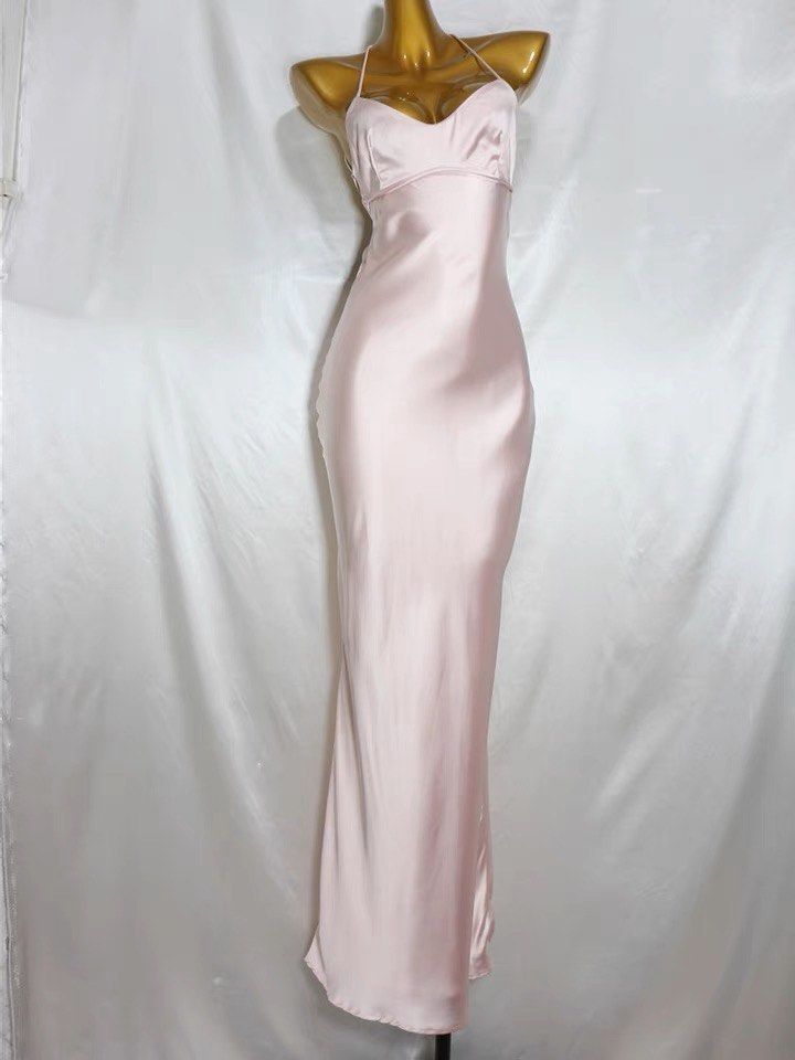 Sexy Birthday Dress Pink Halter Prom Dress Birthday Outfits