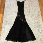 Sexy Black Prom Dress For Girls Formal Birthday Party Gowns