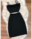 Sexy Black Straps Two Piece Evening Party Gownhomecoming Dress