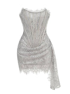 Sexy Burgundy Strapless Lace Sheath Short Cocktail Dress Homecoming Dress