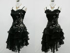 Sexy Cocktail Dress Straps Sleeveless Black Short Prom Dress Homecoming Dress