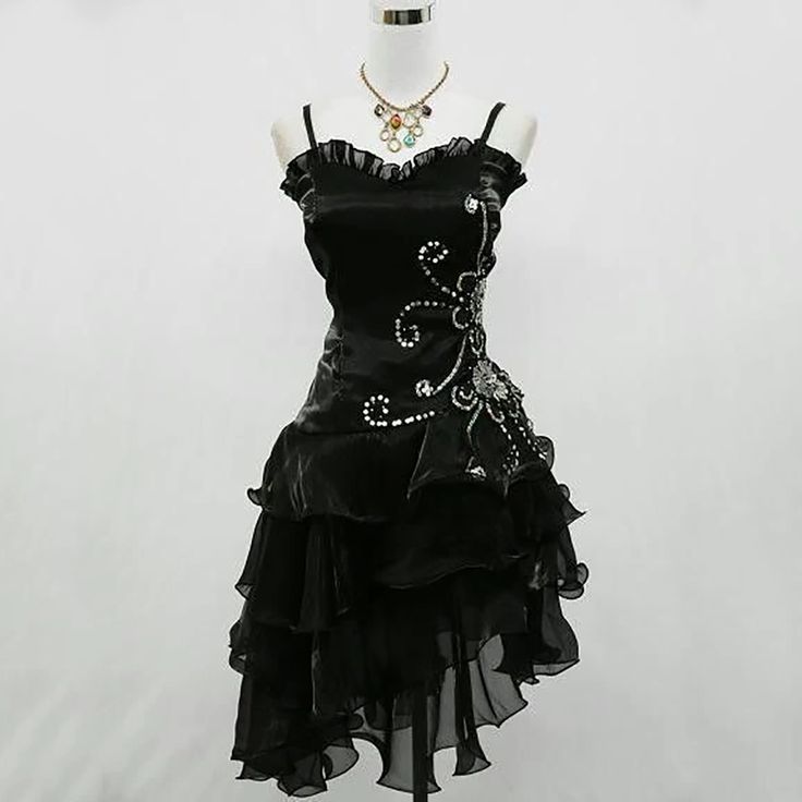 Sexy Cocktail Dress Straps Sleeveless Black Short Prom Dress Homecoming Dress Main image