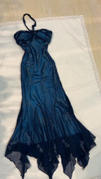 Sexy Halter Long Prom Party Dress Evening Gown
