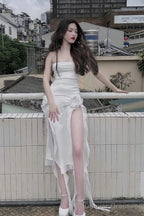 Sexy High Low Strapless White Prom Dresses 21Th Birthday Outfit
