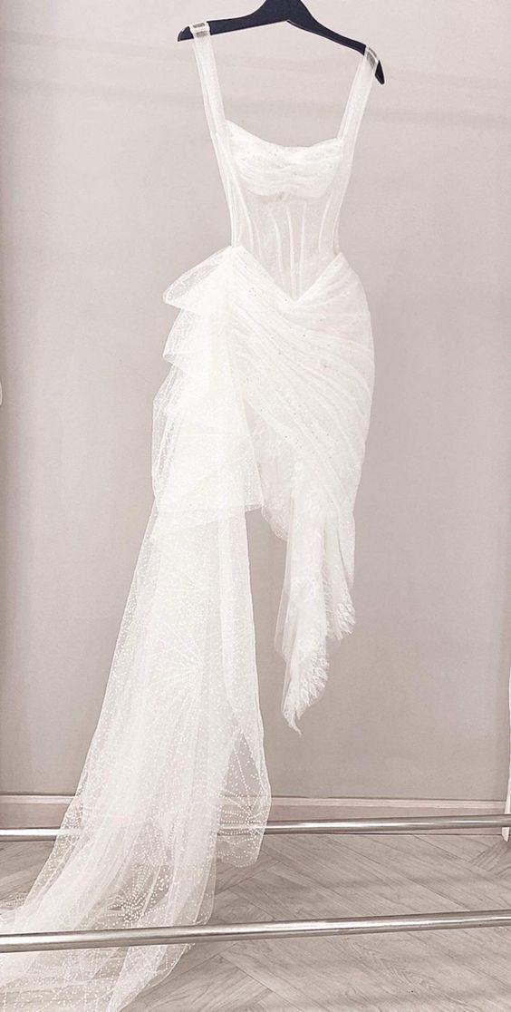 Sexy High Low Straps Lace Prom Dress 21Th Birthday Outfit Main image
