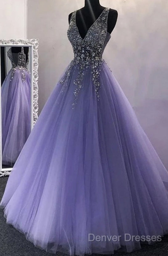 Sexy Long Prom Dress With Beading,Evening Dress,Charming Dance Dress Secondary image