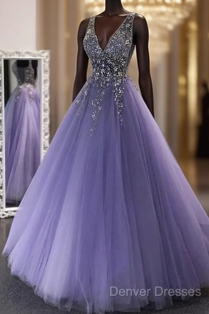 Sexy Long Prom Dress With Beading,Evening Dress,Charming Dance Dress