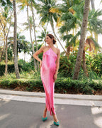 Sexy Mermaid Halter Hot Pink Long Prom Dress