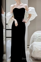 Sexy Mermaid Off The Shoulder Black Prom Dresses Long Prom Dress
