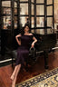 Sexy Mermaid Off The Shoulder Grape Ankle Length Prom Dresses Birthday Outfits