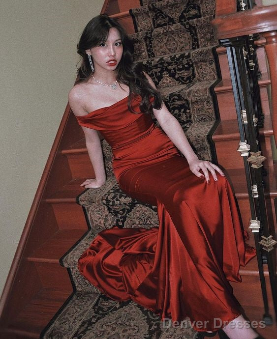 Sexy Mermaid Off The Shoulder Long Burgundy Prom Dresses Secondary image