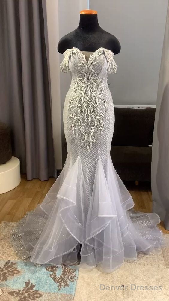 Sexy Mermaid Prom Dress With Off The Shoulder Sleeves Main image