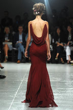 Straps Burgundy Long Prom Dress For Teens