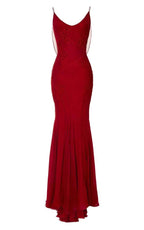 Straps Burgundy Long Prom Dress For Teens