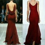 Straps Burgundy Long Prom Dress For Teens
