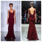 Straps Burgundy Long Prom Dress For Teens