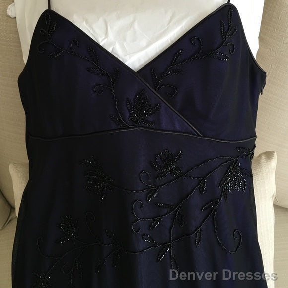 Sexy Mermaid Prom Gown With Straps Navy Blue Prom Dresses Secondary image