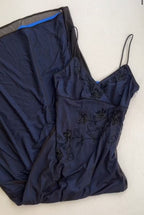 Sexy Mermaid Prom Gown With Straps Navy Blue Prom Dress