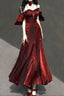 Sexy Mermaid Spaghetti Straps Burgundy Long Prom Dresses Christmas Night Dress Birthday Outfits