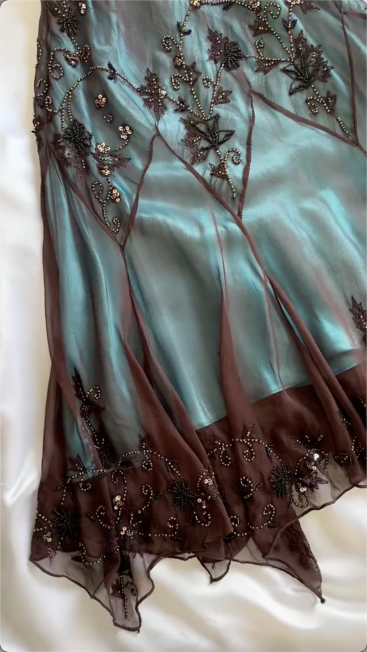 Sexy Mermaid Spaghetti Straps Floor Length Beads Evening Dress Prom Dress