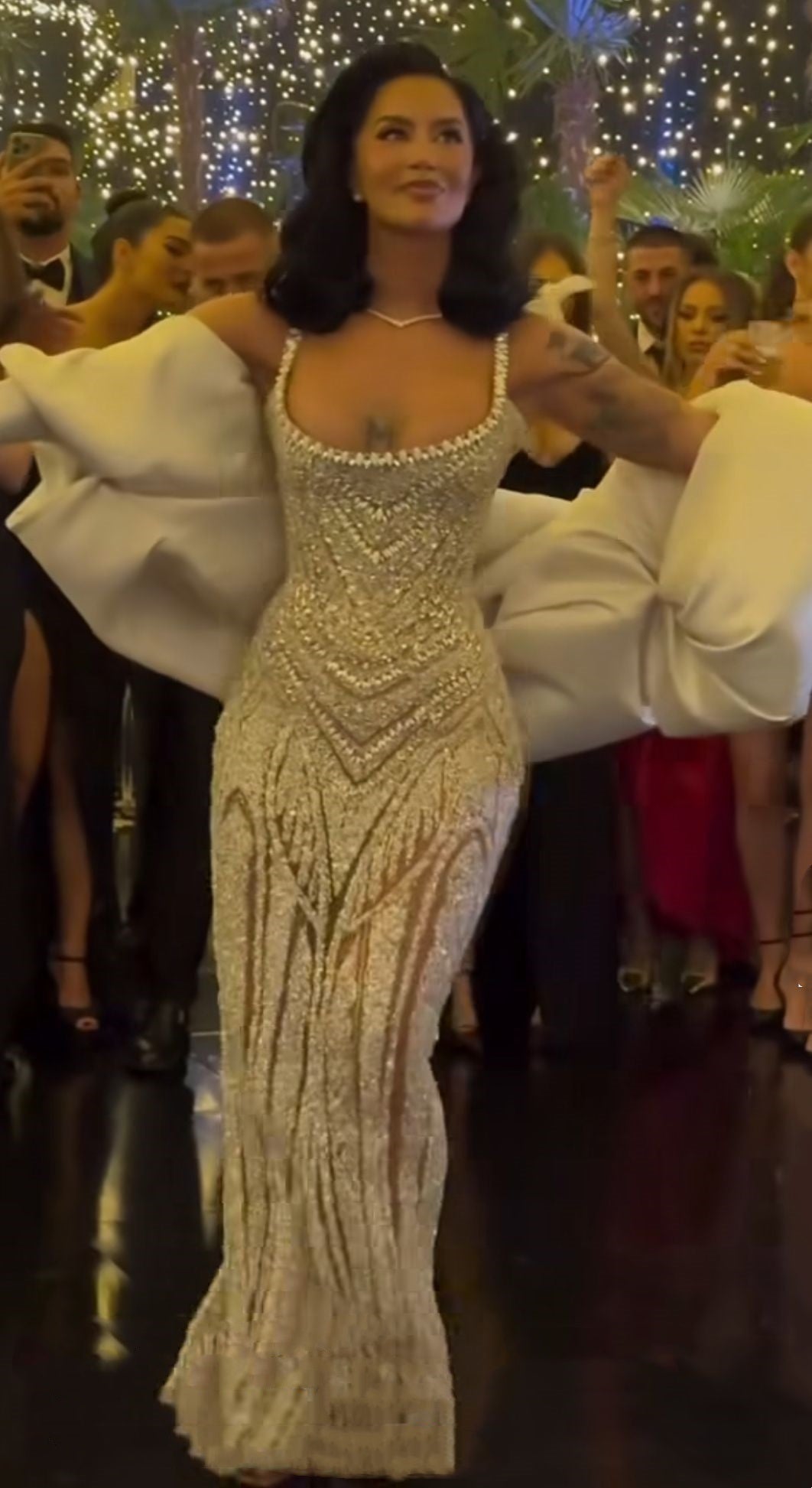 Sexy Mermaid Straps Champagne Sequin Long Prom Dress Inspiration Prom Dress Senior Graduation Dress
