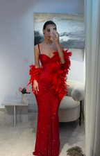 Sexy Mermaid Straps Silver Sequin Long Prom Dress Party Dress 20Th Birthday Outfits Graduation Dress