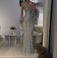 Sexy Mermaid Straps Silver Sequin Long Prom Dress Party Dress 20Th Birthday Outfits Graduation Dress