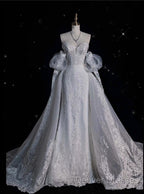 Sexy Mermaid Sweetheart Long Sleeves White Lace Wedding Dress Brides Dress