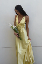 Sexy Mermaid V Neckline Long Prom Dress