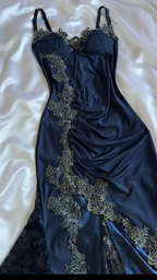 Sexy Navy Blue Mermaid Lace Prom Dress Party Dress