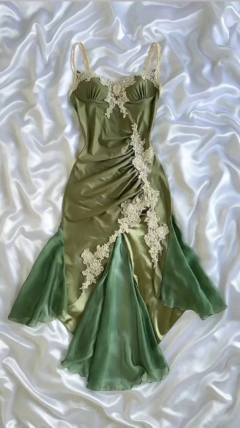 Sexy Navy Blue Mermaid Lace Prom Dress Party Dress