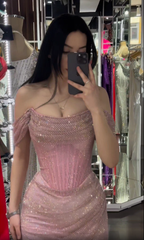 Sexy Off-Shoulder Sleeveless Mermaid Satin Long Evening Prom Dress