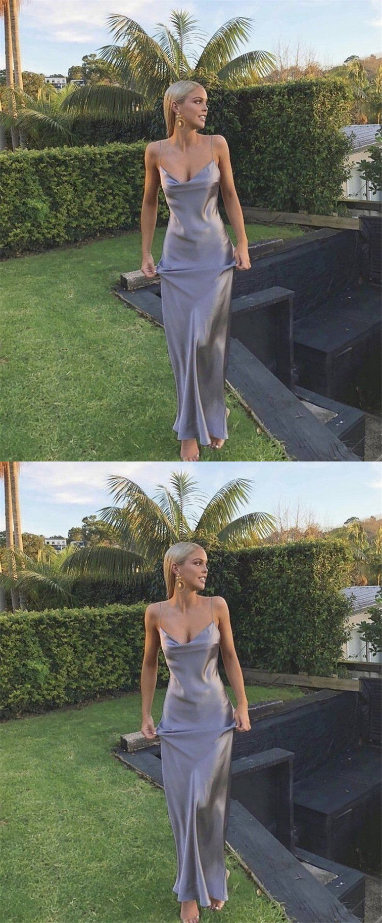 Sexy Prom Dress Sheath Long Evening Dress Spaghetti Straps Long Prom Dress