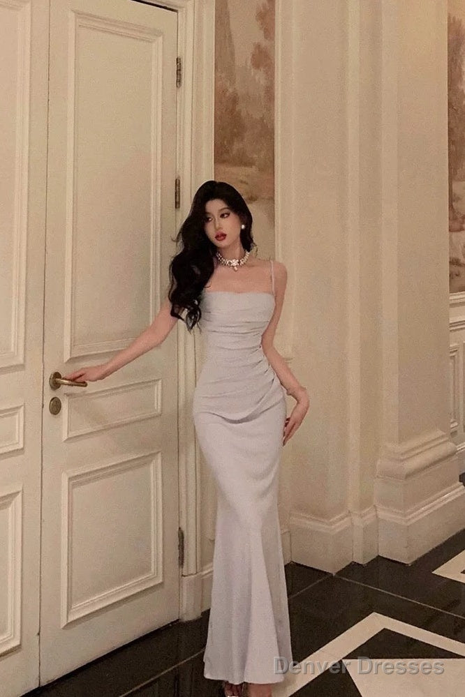 Sexy Sheath Spaghetti Straps Long Prom Dresses Birthday Outfits Evening Gown Secondary image