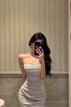 Sexy Sheath Spaghetti Straps Long Prom Dresses Birthday Outfits Evening Gown