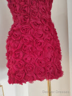 Sexy Sheath Strapless Burgundy Tulle Travel Vacation Dresses Short Birthday Dress