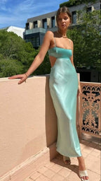 Sexy Sheath Straps Mint Green Prom Dress Evening Dress