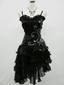 Sexy Sheath Straps Sleeveless Black Short Prom Dress