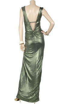 Sexy Sheath V Neckline Green Long Prom Dress