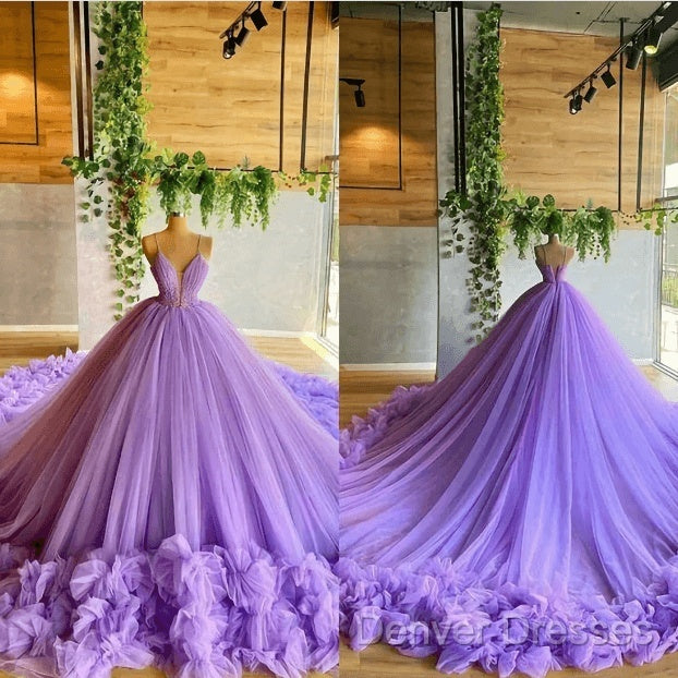 Sexy Spaghetti Straps Lavender Tulle Wedding Dress Beading Bodice Secondary image