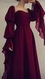 Sexy Square Neckline Chiffon Long Prom Dress 21Th Birthday Outfit