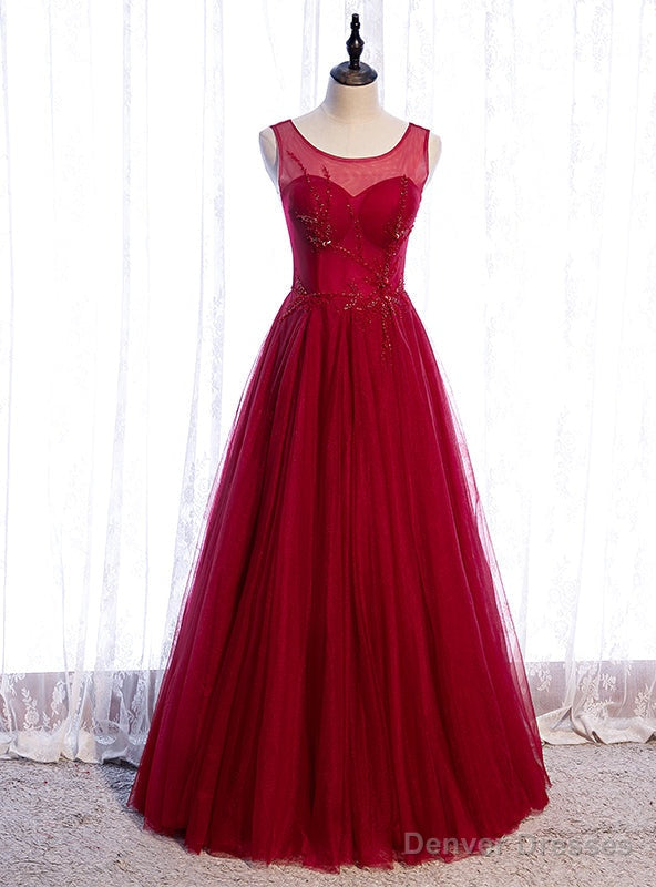 Sexy Tulle Beading Open Back Prom Dress Main image