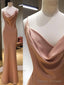 Sheath Champagne Long Prom Dresses, Champagne Floor Length Formal Evening Dresses