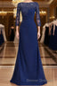 Sheath/Column Bateau Floor-Length Chiffon Mother of the Bride Dress With Appliques Lace